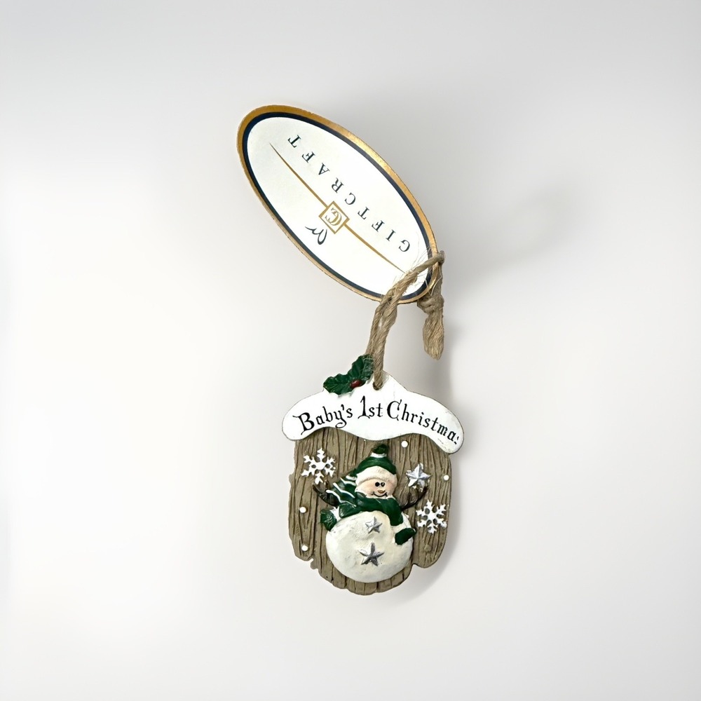 Giftcraft Baby's 1st Christmas Santa Hanging Ornament Holiday NEW